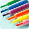 6PCS Syringe Fluorescent Highlighter Color Marker Liner Novelty Office School Student Learning Supplies