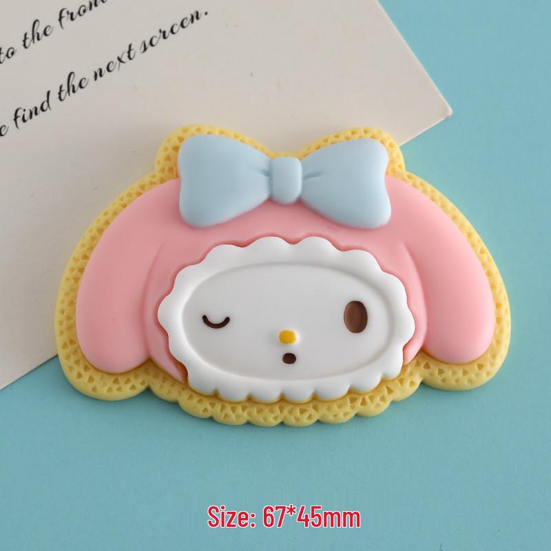 Extra Large Cartoon Cookie Resin Ornament & Cream Glue DIY Phone Case Sticker Kit