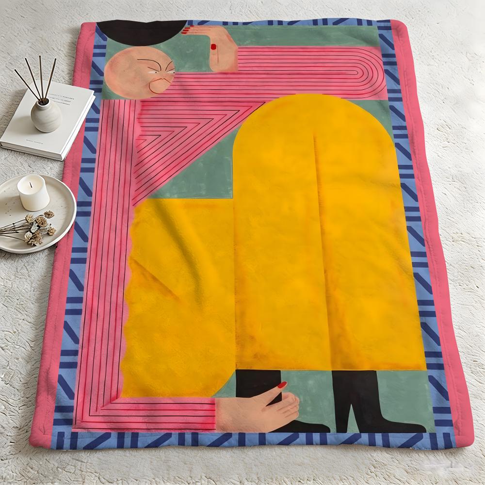 Artist SStefhany Y Lozanoo Throw Warm Soft Flannel Blanket Multiuse for Sofa Bed Camping Travel Nap