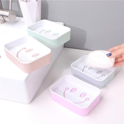 Cartoon Smiley Gesicht einzigen Ablauf Seife Box Große Wäsche Seife Box Bad Seife Tablett Seife Rack