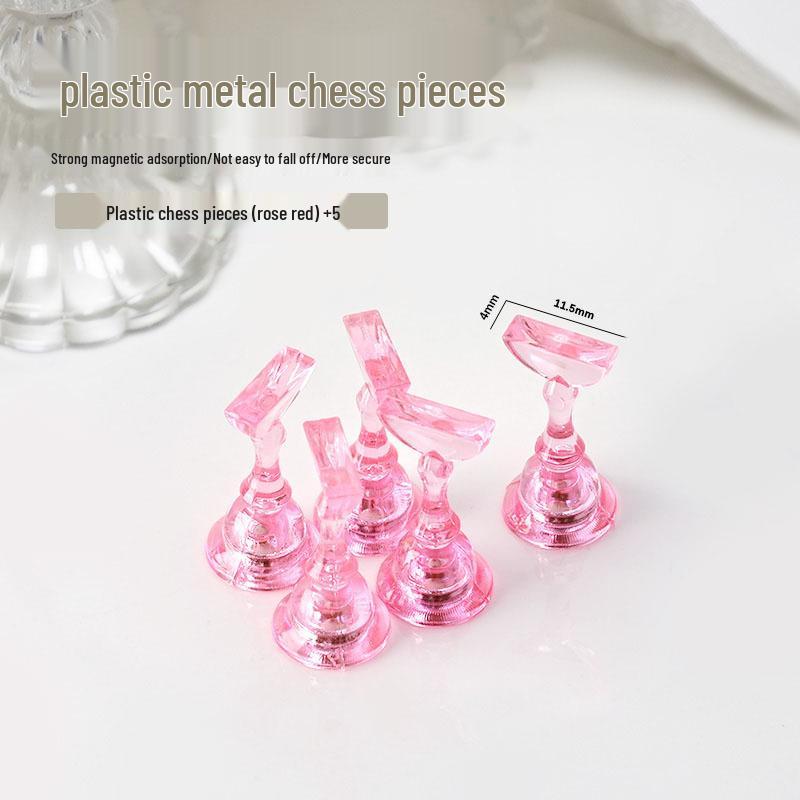 Fairy Aurora Iridescent Nail Art Practice Base & Holder: Thickened Acrylic Magnetic Display Stand