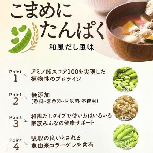 Komeni Protein, Plant-Based Protein, Japanese Dashi Flavor, Fish Collagen, Amino Acid Score 100, Additive-Free Soy Protein, Kampo Mizudo, 180g (1 Bag)