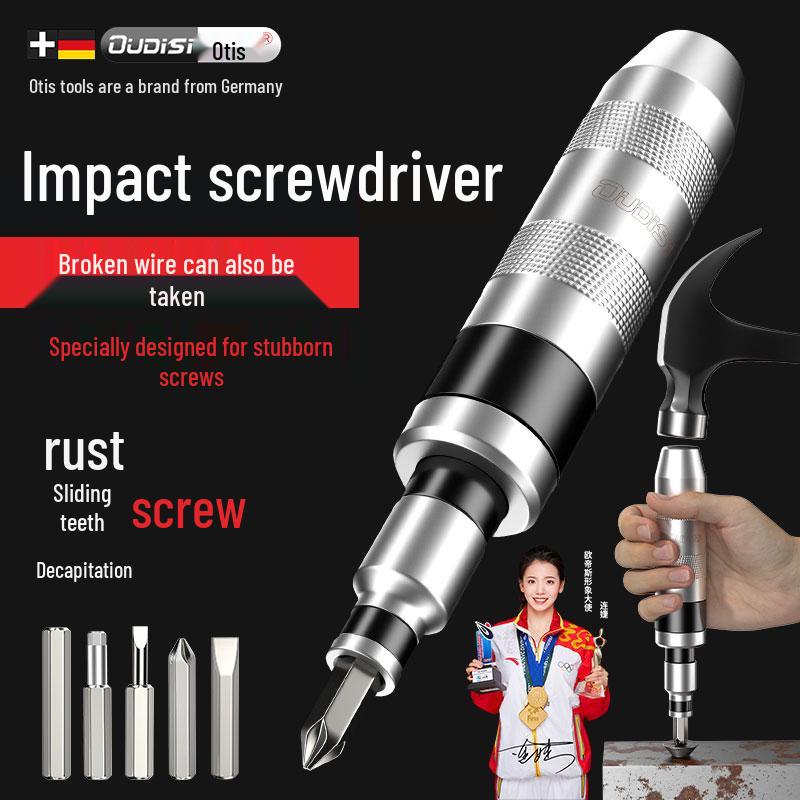 Multifunctional Cross Impact Bit Set & Screwdriver with Round Head Drill Bits