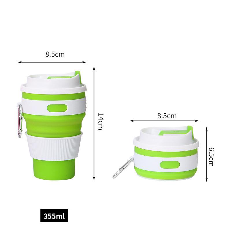 

Чайные кофейные чашки Кофейные кружки Складная питьевая посуда Кружка Пищевой класс Складные стаканы для воды Портативная силиконовая дорожная чашка S зелёный