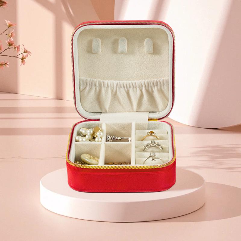 Portable Jewelry Box European Princess Travel Korean Hand Jewelry Jewelry Bag Earrings Ring Small Storage Box