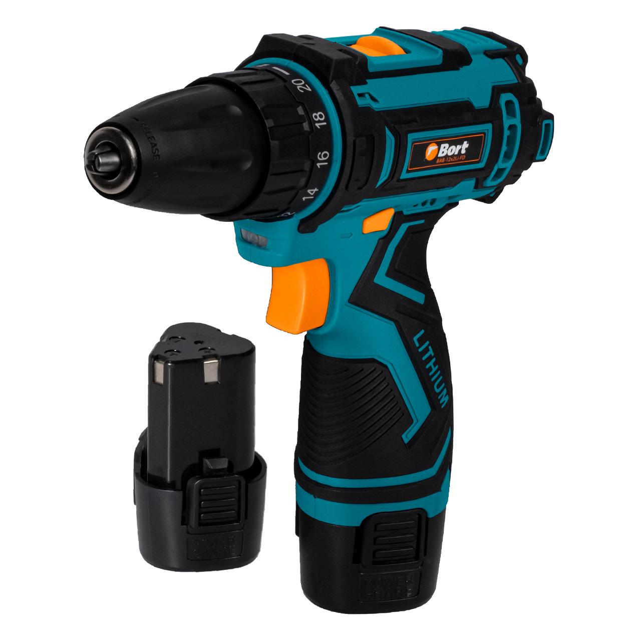 

Bort BAB-12x2Li-FD cordless drill/driver (2x1.5 Ah+charger)