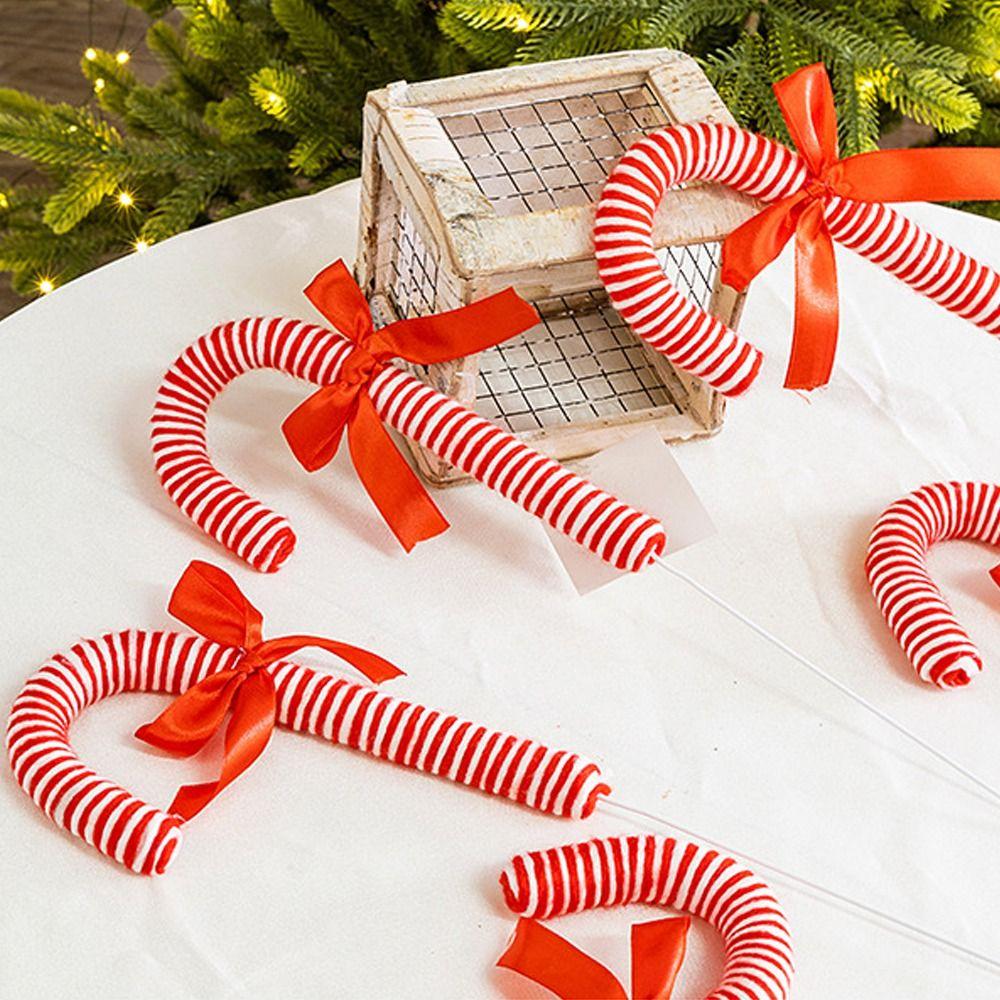 Cartoon Christmas Candy Canes Pendant Christmas Tree Lollipop Decoration  Party Favors