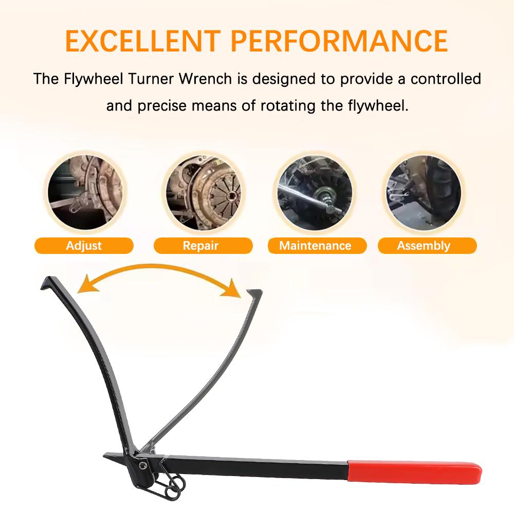 Car Repair Tool Flywheel Turner Wrench Auto Parts 2002023 Replace Timing Belt Engine Speed Control Wheel Rotating Wrench Tool Universal