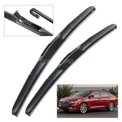 LHD&RHD Front Wiper Blades For Hyundai Accent Verna 2017-2025 2018 2019 2020 2025 2025 Windshield Windscreen Window Brush 24"16"