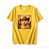 Funny Cowboy Cat Meme T Shirt Unisex Western Graphic Tee Weird Cat Lover Tshirts Retro Meme T Shirts Casual Round Neck Printed Tops