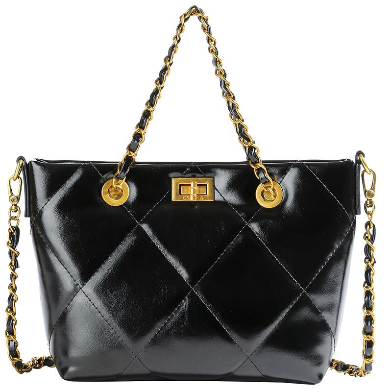 

Bag Women s Large-capacity New Glossy Casual Messenger Bag Handbag чёрный