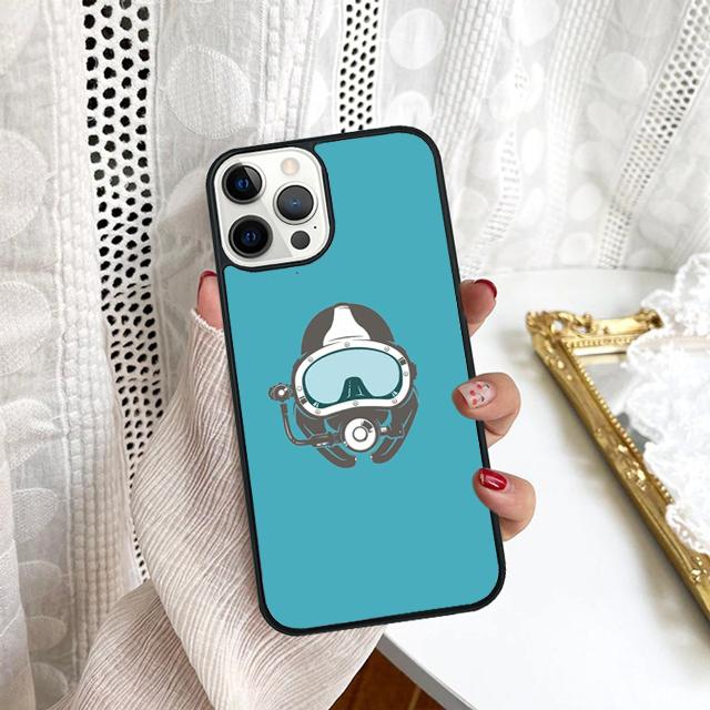 Scuba Diver Underwater Diving Phone Case For Samsung Galaxy S10 S22 S23 S24 Note 10 20 Lite S20 Plus S21 Ultra Back Cover