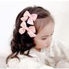 Soild Color Hair Bow Barrettes Bowknot Children Headwear New Children Hair Clips  Sweet Little Girl