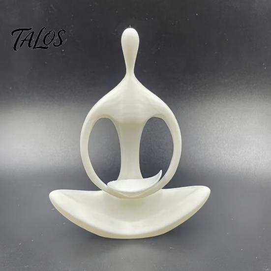 Minimalist Zen Humanoid Sculpture Ornament, 3D Printed Abstract Figurine with Smooth Surface And Delicate Texture, Compact Home Decoration for Living