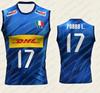 Italian Men's Volleyball Team Retro Soccer Jersey T-Shirt Men 11 Number Player Print Black Short Sleeve Football Fan Streetwear