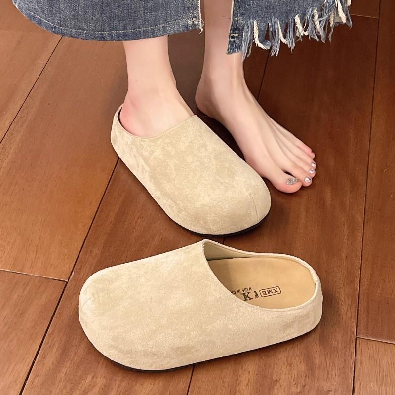 Höhenverstärkende Schuhe mit dicker Sohle Halbschuhe Frühling und Sommer Tragen Faule Schuhe an einem Fuß