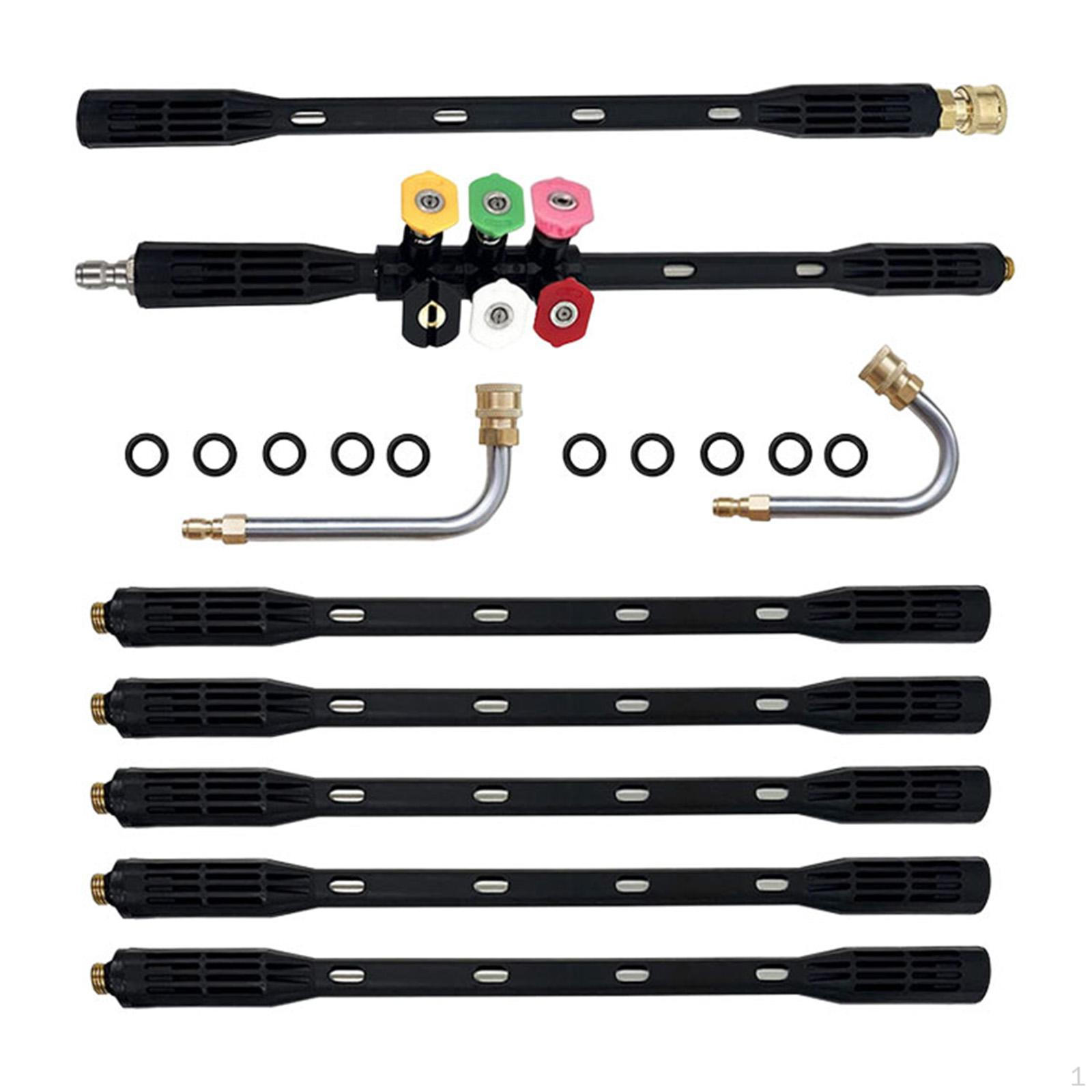 9 Pieces Extension Pole, High Pressure Power Washer Rod, Gutter Cleaner Attachment, Quick