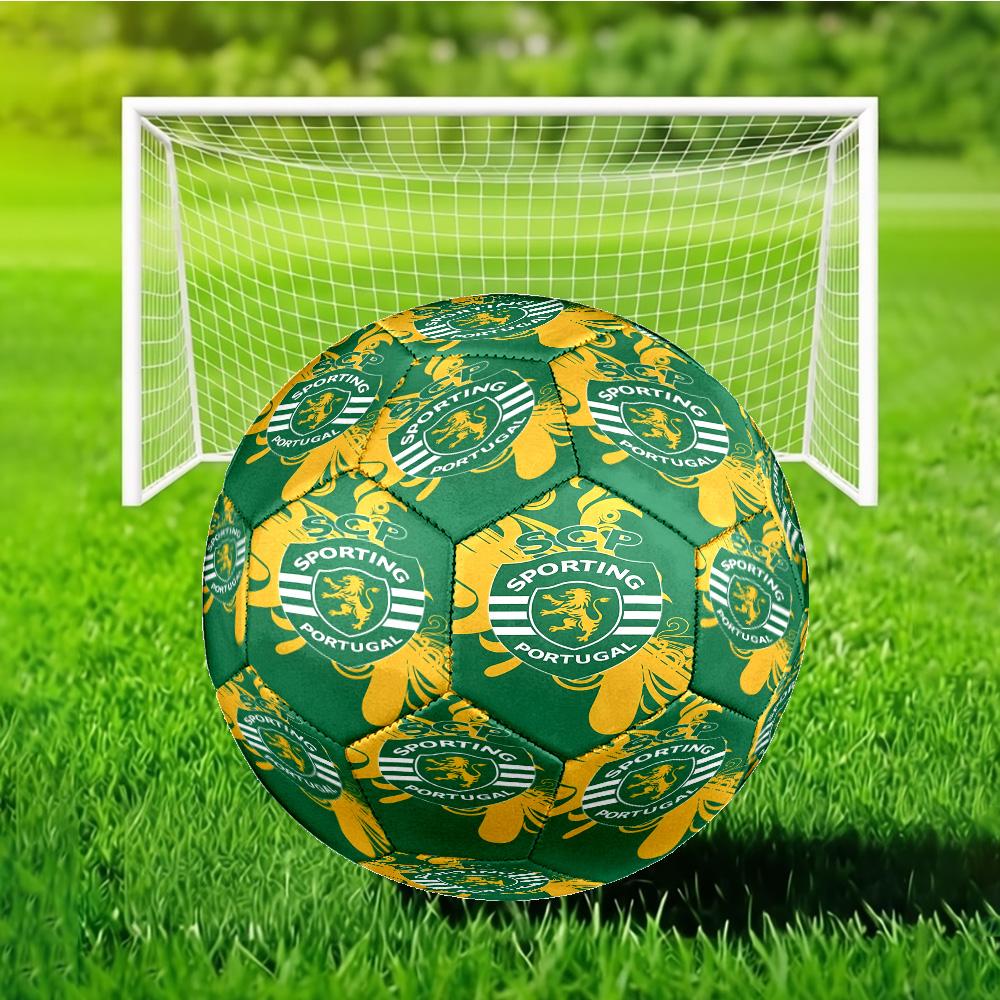 Sporting Cp Crest Emblem Soccer Ball Size 5 Soccer Ball, Machine-stitched, Durable, Suitable for Training and Matches Fan Gift