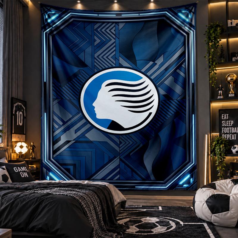 Wandbehang Tapisserie Atalanta FC Druckstoff für Wohnzimmer Schlafzimmer Heimdekoration