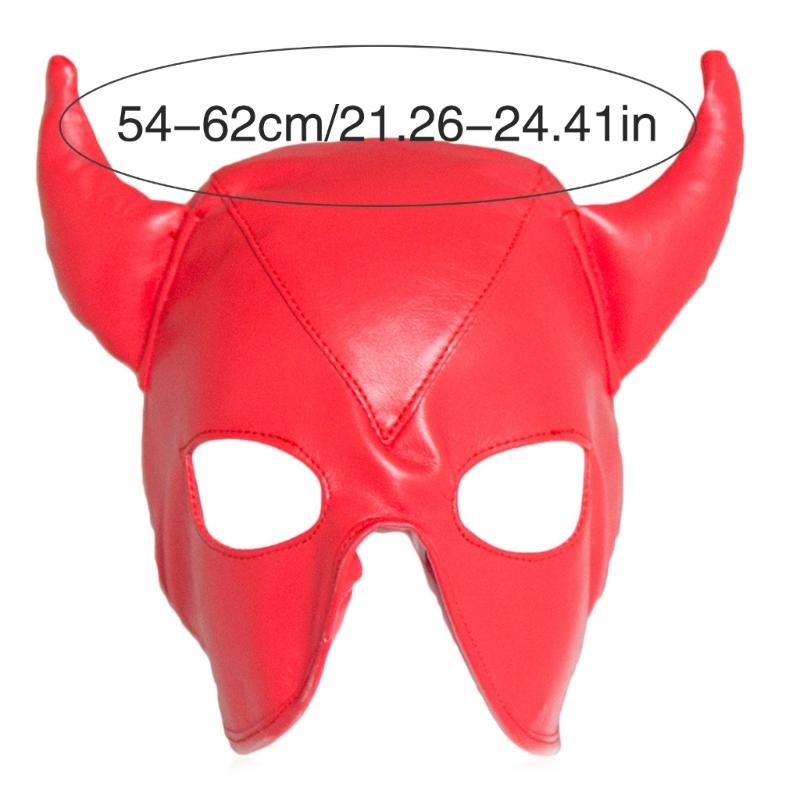 Kaptur PU Czarny Pokrowiec na Głowę Maska do Odgrywania Ról Nieznana Tajemnica Flirtująca Zabawa