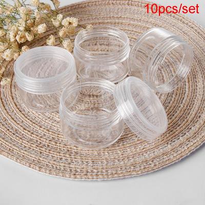 Can Transparent Plastic Bottles Storage Boxes Makeup Container Cosmetic Jar Sample Canisters