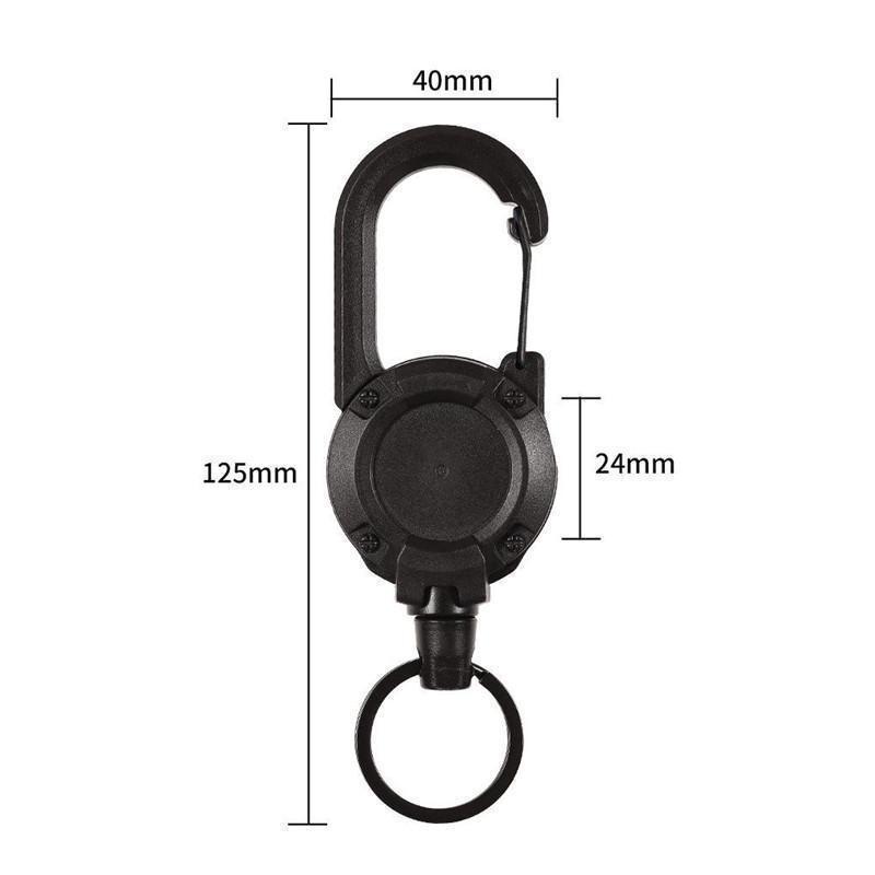 1pc Anti Loss Carabiner,Wire Lua Retractable Carabiner,Outdoor Backpack Keychain