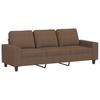 Vidaxl 3-Sitzer Sofa Mit Hocker, Braun, 180 Cm, Stoff