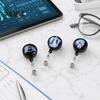 Nurse ID Holder Radiology Badge Reel, Retractable Skeleton with Clip, Chest Anatomy Reel Skull Bones Patterns Name Card for Doctor Cards