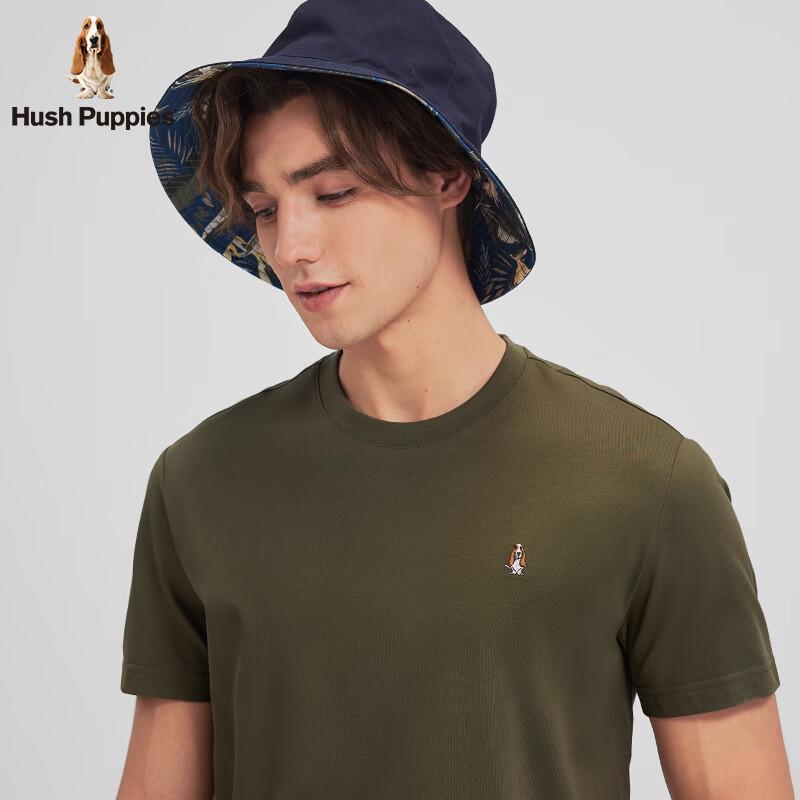 Hush Puppies Men's Summer Solid Stretch Crew Neck T-Shirt