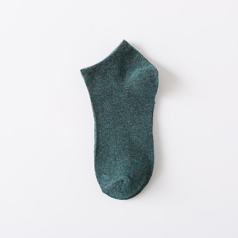 Men's Spring and Summer New Sports Cotton Solid Color Retro Invisible Shallow Mouth Boat Socks