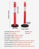 VEVOR 2 Pack Traffic Delineator Posts, 1140 Mm Traffic Safety Cones with Weighted Base and Reflective Strips