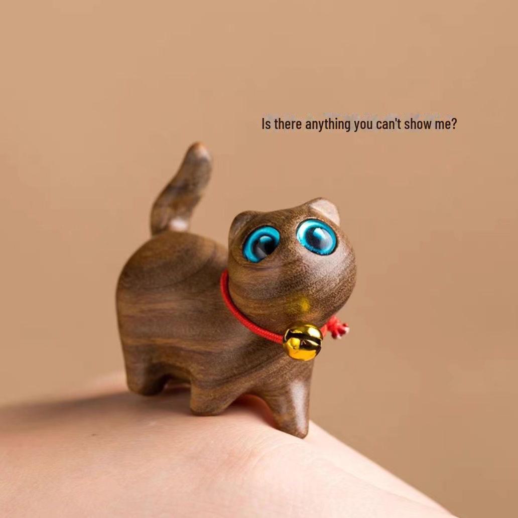 

Красочные деревянные резные фигурки: Очаровательные мини-фигурки кошек из дерева