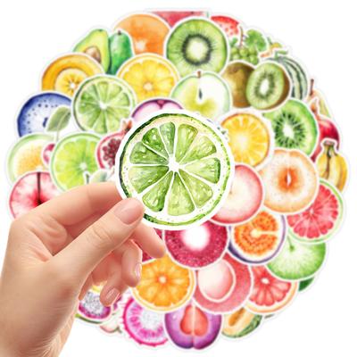 50PCS Fruits Stickers Cute Cartoon Fruit Stickers Pack Waterproof Vinyl Decals for Laptop Hydroflasks Water Bottle Bike Notebook