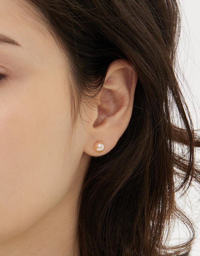 Hyeres Lor H Edition Silver(Y) Lovely Pink Freshwater Pearl Earrings 6Mm Hl6E53604Y9Xxx