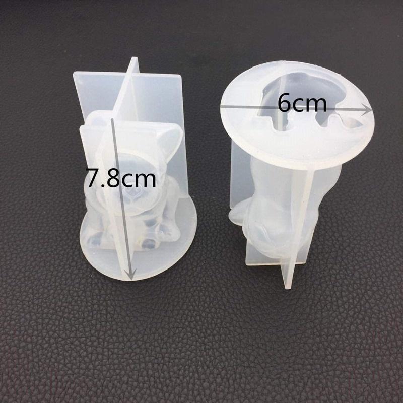 2023 New UV Cake Mousse Crystal Epoxy Mould 3D French Bulldog Silicone Chocolate Shaped Dessert Decoration Baking Accessories