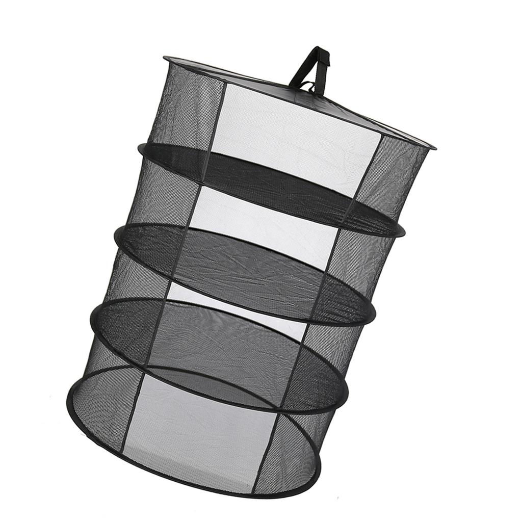 8 Etagen Hängekorb Faltbarer Trockenständer Trockennetz Öffnungsform Trocknerbeutel Netz 600mm Durchmesser Für Kräuter Blumen Knospen