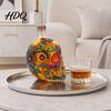Unique Whiskey Decanter Skull Shape Glass Decanter 350ml Liquor Bottle with Stopper Stylish Display 3D Gothic Home Bar Decor Gift for Men Decor