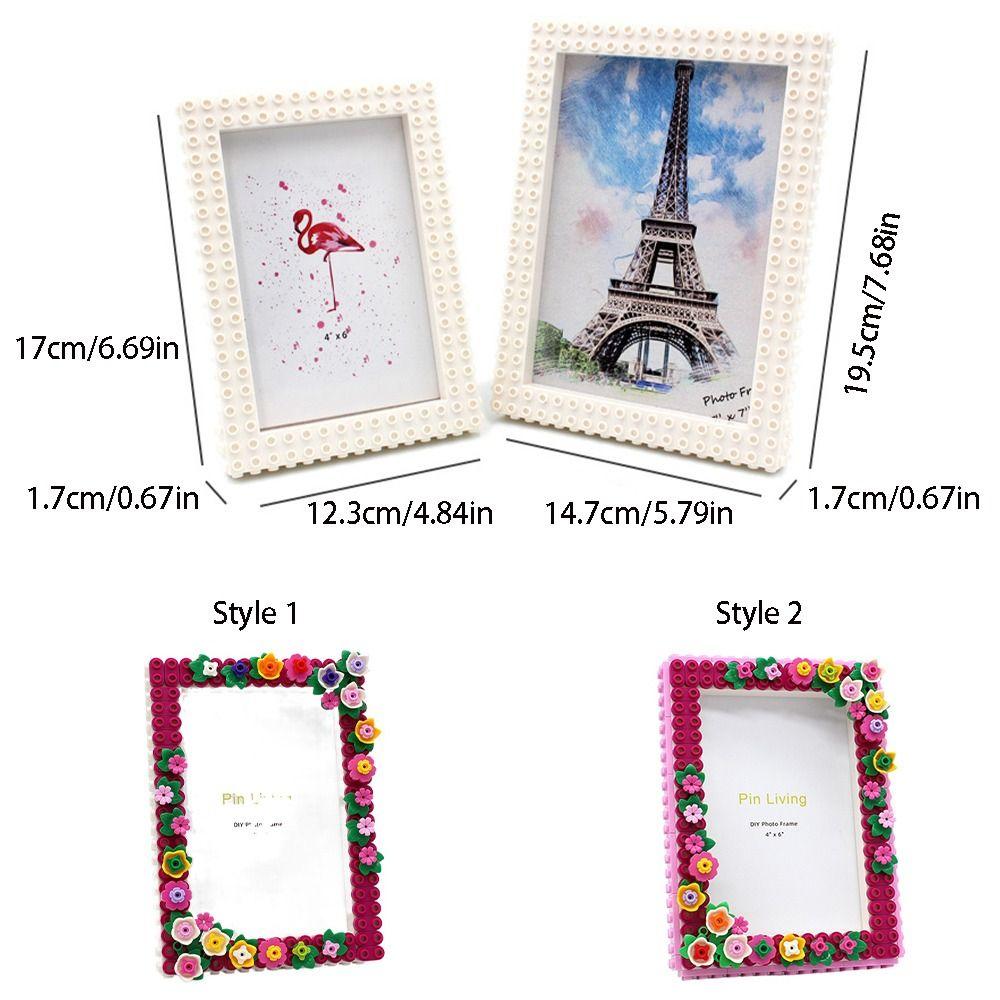 Modern DIY Photo Frames Color Block Display Platform Wall Photo Holder  Family Activity Gift