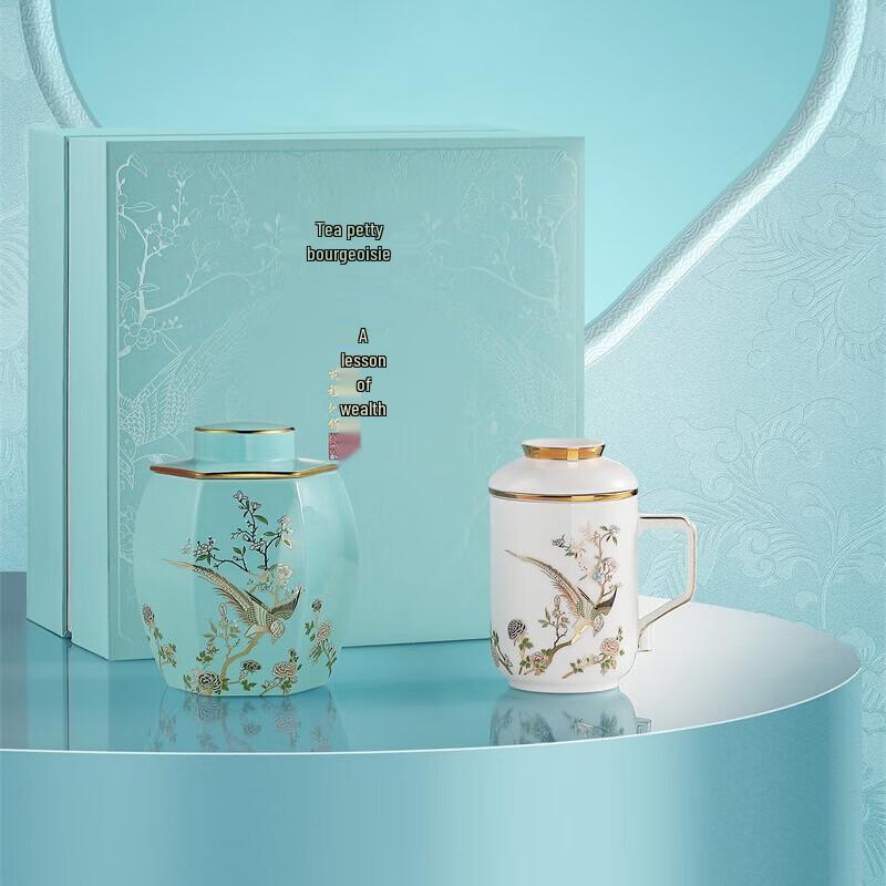 

Chinese Style Concentric Filter Teacup and Tea Caddy Set