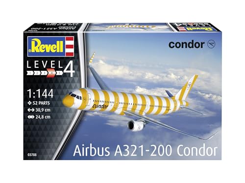 German Revell 1/144 Airbus A321-200 Condor Plastic Model 03788