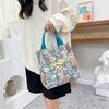 Canvas Lunch Bag Cute Printing Portable Canvas Bag Colorful Picnic Bag