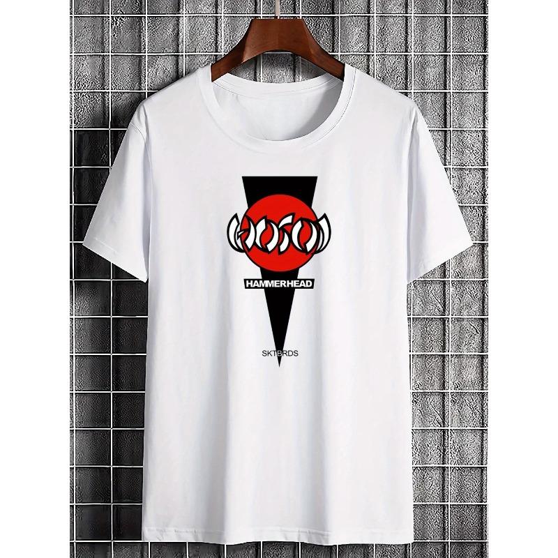Christian Hosoi HAMMERHEAD Skateboard T-Shirt - Comfortable Short Sleeve Crew Neck for Skating S белый