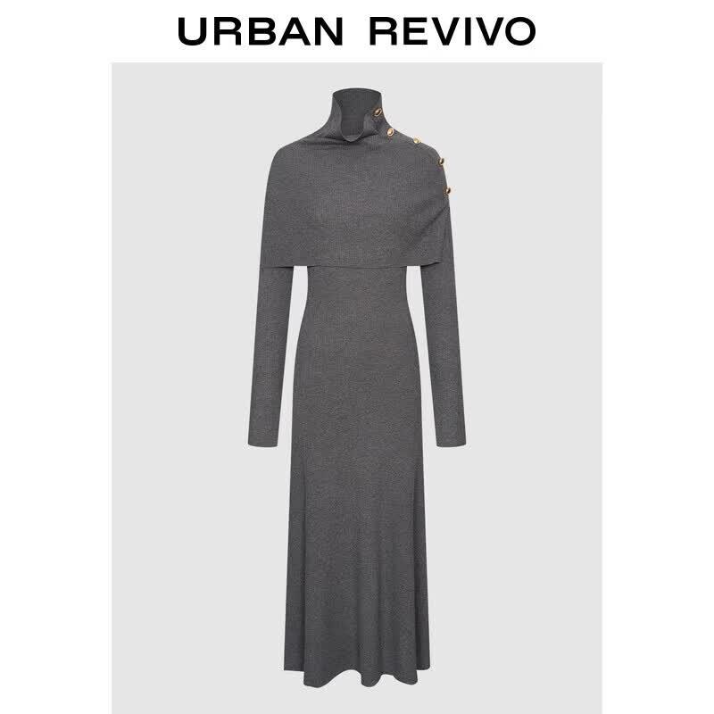 UR2026 Women s Two-Piece Knit Long Dress S