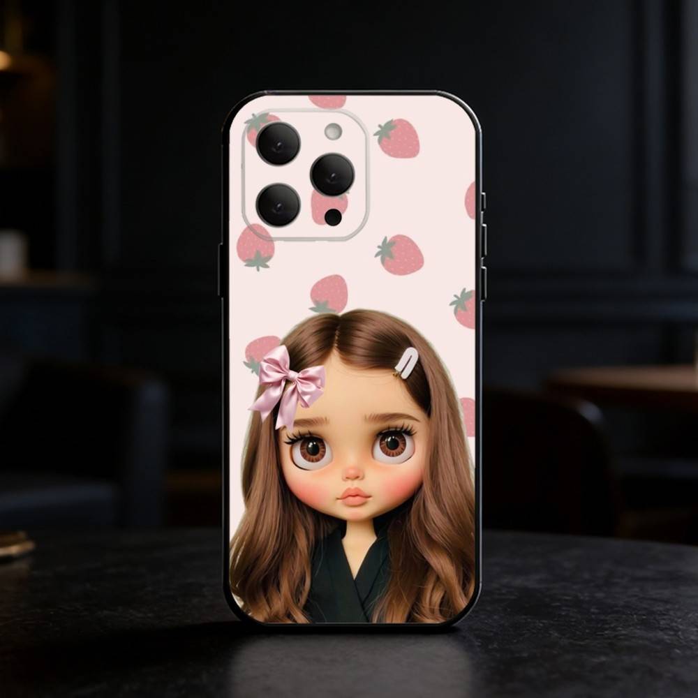 Fashion doll B-blythe Phone Case Silicone black Soft For IPhone 17,16,15,14,13,12,11,SE,Plus Pro Max