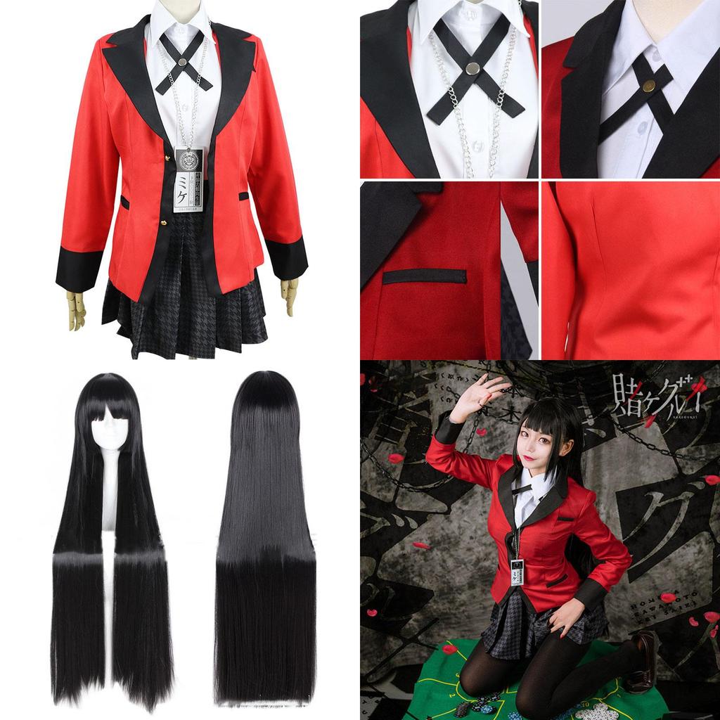 Breathable Kakegurui Jabami Yumeko Cosplay Dress Ideal For Halloween And Carnival