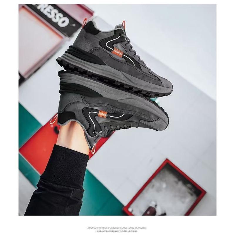 Mens Warm Fleece Thick Sole Durable Casual Sports Dad Shoes