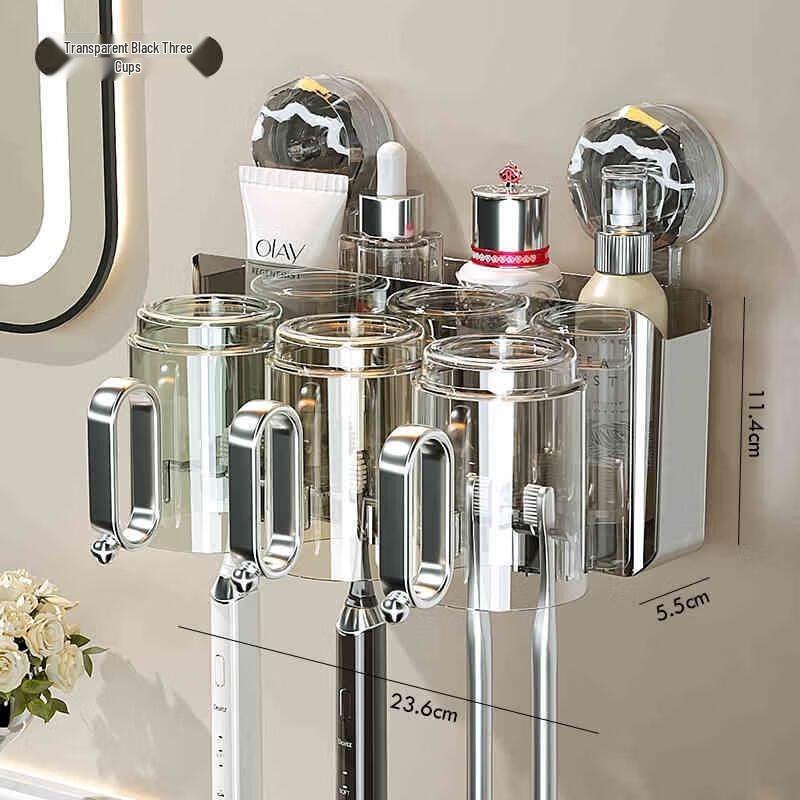 

No-Drill Wall-Mounted Toothbrush Holder