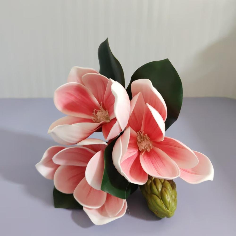 Real Touch Artificial Magnolia EVA Fake Orchid Lifelike Simulated Flowers  Gift