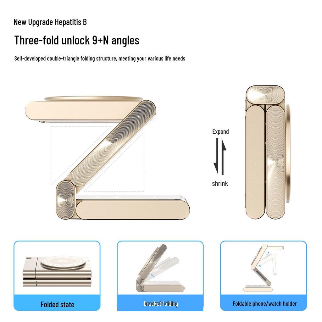 Magnetic 3-in-1 Wireless Charger for Apple Phones - Qi2 Fast Charging Bestseller