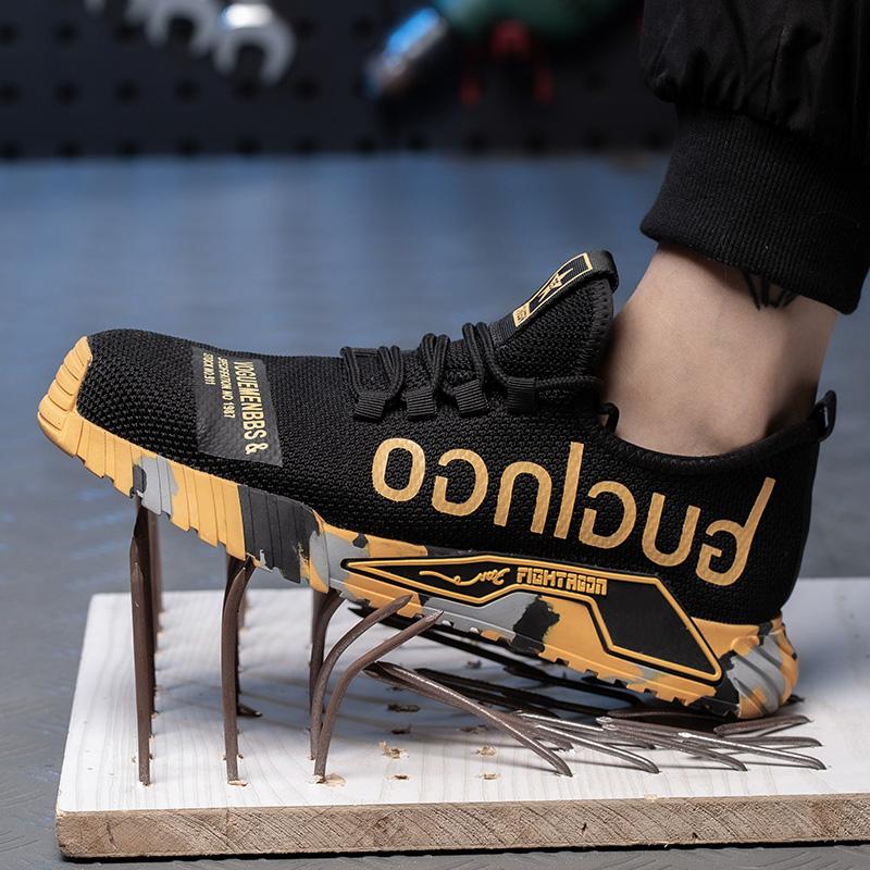 Men Work Safety Shoes Steel Toe Cap Indestructible Shoes Anti-smash Anti Puncture Work Sneakers Wear Resistant Protective Shoes